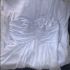 Powderpuff Blue bridesmaid dress. Dress is from David’s bridal